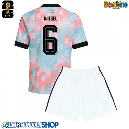 Maglie da calcio Belgio Axel Witsel #6 Seconda Maglia Bambino Mondiali 2026  Manica Corta + Pantaloni corti)